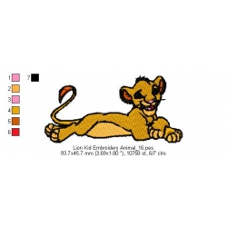 Lion Kid Embroidery Animal_16